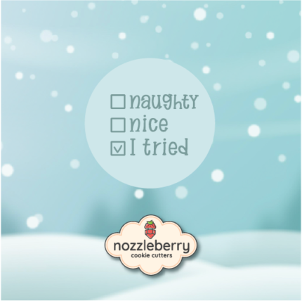 Σφραγίδα Naughty, Nice, I Tried