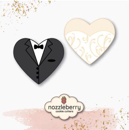 Νύφη γαμπρός καρδιές σετ