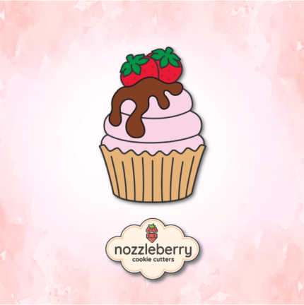 Cupcake με φράουλες